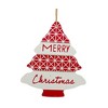 Christmas Tree Ornaments – 11.75"H Wood Sentiment, Rustic Red & White Holiday Messages (Set of 12) By Melrose - 2 of 3