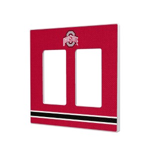 NCAA Big Ten Universities Stripe Hidden-Screw Light Switch Plate for Double Rocker - 1 of 4