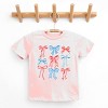 The Juniper Shop Patriotic Bows Stacked Coquette Youth Short Sleeve Tee - 2 of 4