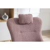 NicBex Teddy Nursery Rocking Chair,Upholstered Glider Accent Chair with Pocket and Headrest for Living Room,Bedroom,Balcony - 4 of 4
