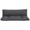 vidaXL Pallet Cushion Set of 2 Anthracite 100% Polyester - 4 of 4