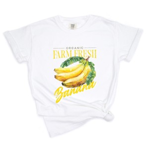Simply Sage Market Farm Fresh Banana Watercolor Garment Dyed Tee - 1 of 4