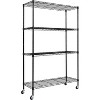 4-Tier Garage Storage Shelving with Wheels,Storage Cart On Wheels, Adjustable Rolling Shelves, Utility Storage Rack for Kitchen,Garage - 2 of 4