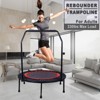 SEVOBAL 40" Mini Exercise Trampoline for Adults or Kids Indoor Fitness Rebounder Trampoline with Safety Pad Max, Black, 40"*40"*45.28" - 4 of 4