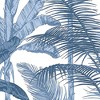 Jungle Cobalt Blue Leaves Tropical Paste the Wall Wallpaper - 4 of 4