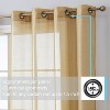 HLC.ME Semi Sheer Voile Light Filtering Transparent Window Curtain Grommet Panels - Set of 2 - 2 of 4
