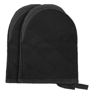 REGALWOVEN Gripping for Baking Grilling Heat Resistant Cotton Oven Mitts Set of 2 7.9x5.7inch - 1 of 4