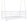 YOOCOZZ Wooden Patio Country Twin Size Swing Daybed with 4pcs 96-inch Hemp Ropes - 4 of 4