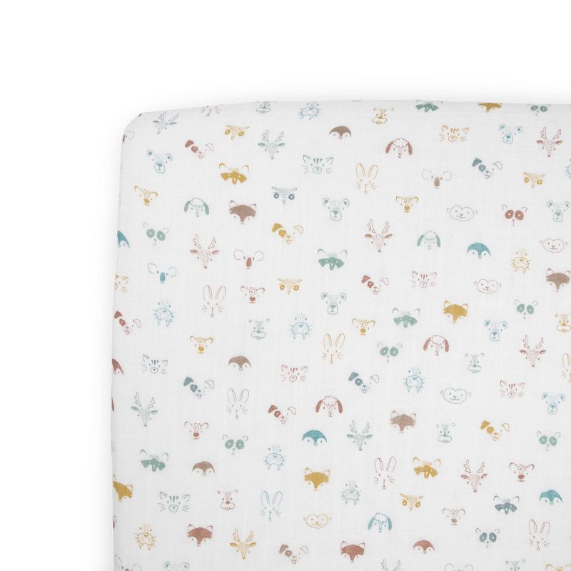 Little Unicorn Cotton Muslin Crib Sheet, 3 of 11