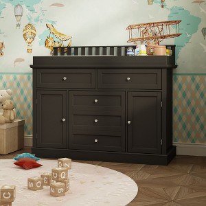 Famapy Baby Changing Table Chest of Drawers Edge Protection Top Upholstery - 1 of 4