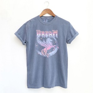 Simply Sage Market Women's Dream Unicorn Short Sleeve Garment Dyed Tee - 1 of 3