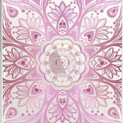 Mandala Heart Pink