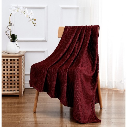 Maroon throw blanket new arrivals