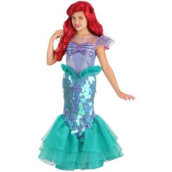 Halloween Express Girl's Mysterious Mermaid Costume - Size 9-10 - Blue ...