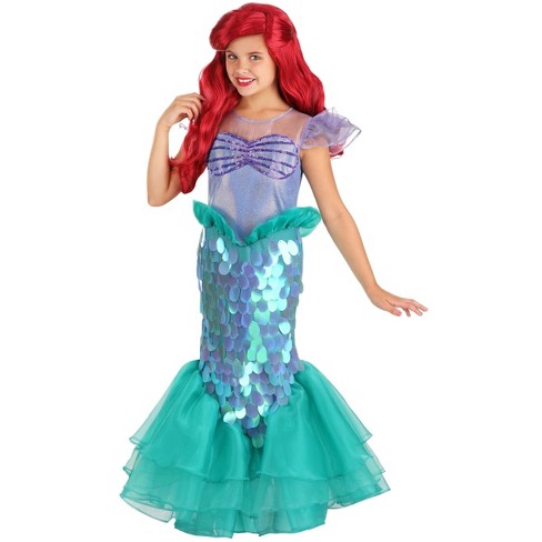 Women's Disney The Little Mermaid Ariel Green/Blue Princess Dress Halloween  Costume, Assorted Sizes