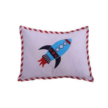 Bacati - Space Multicolor Boys Cotton Throw Pillow