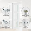SMARTSTANDARD 78.58 in. Height Tempered 3-Lite Frosted Glass White Wardrobe Sliding Closet Door with Hardware Kit - 3 of 4