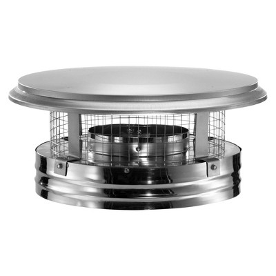 DuraVent 8DP-VC DuraPlus Stainless Steel Round Chimney Cap, with Removable Screws, Resists Corrosion, Boosts Efficiency, 8 Inch Diameter