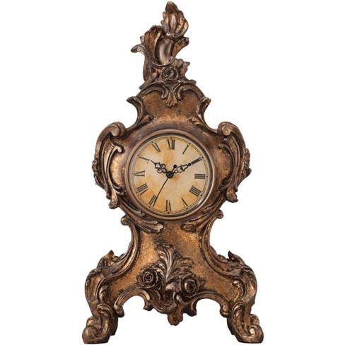 Brass Pedestal Table Clock Antique Finish - Hearth & Hand™ With