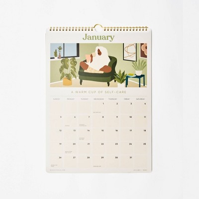 Be Rooted 11"x15" 2025 12-Month Wall Calendar Cream