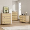 Boho 4-Drawer Dresser - Rattan & Brass Dresser for Bedroom, Robot Vacuum Friendly + Anti-Tip - 2 of 4