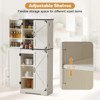 Vipbear 72" H Kitchen Pantry Cabinet,Pantry Storage Cabinet with 4 Door,Adjustable Shelves,Drawer,Kitchen Organizers and Storage for Dining Room-Cream - 4 of 4