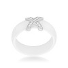 Slickblue Modern Classic X Ring for Women, .925 Sterling Silver, 0.16ct Round Cubic Zirconia, Sizes 5-10 - 2 of 4