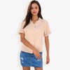 Anna-Kaci Women's Short Sleeve Button Down Shirt With Front Pocket And Notched Collar - 3 of 4