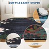 Area Rugs for Living Room Mushroom Forest Print Rug with Animals Floral Washable Area Rug Soft Non-Slip Low Pile Rug - 4 of 4