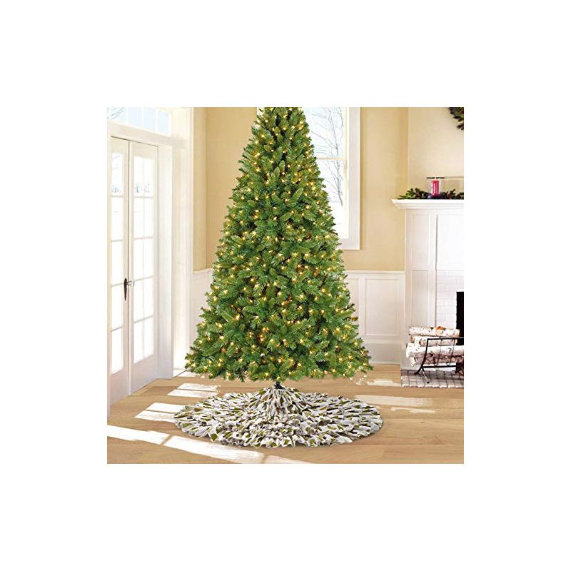 JOYIN Ruffle Trim Burlap Christmas Tree Skirt 48in, 3 of 7
