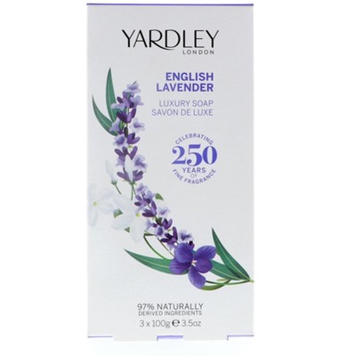 Yardley English Lavender Luxury Soap, 3 x 3.5 oz