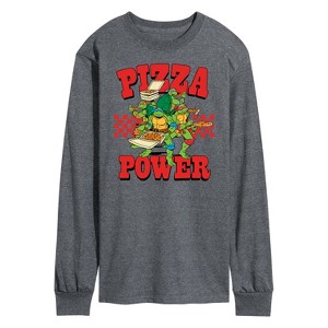 Men's - Teenage Mutant Ninja Turtles - Group Pizza Power Long Sleeve Graphic T-Shirt - 1 of 4