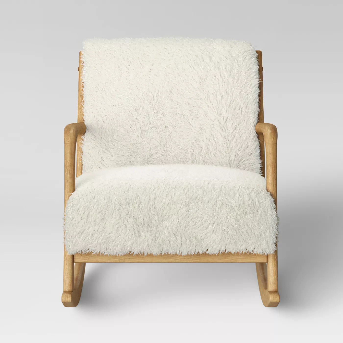 Esters Wood Arm Chair Sherpa White - Project 62™ 