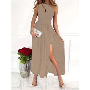 green emerald velvet dress Formal Dress: 70008. Short, One Shoulder, Straight, Closed Back main image 1