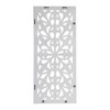 30" Augustus Leaner Wood Medallion Wall Art White - Brewster: MDF Material, Modern Style, Carved Geometric Design, Includes Hanging Loops - 4 of 4