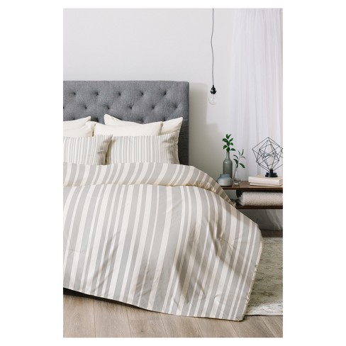 Gray Lisa Argyropoulos Stripe Comforter Set Twin Xl 2pc Deny