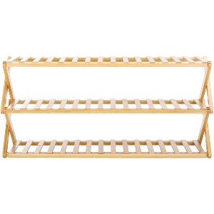 Acheta 3 Tier Shoe Shelf - Natural - Safavieh - 1 of 4