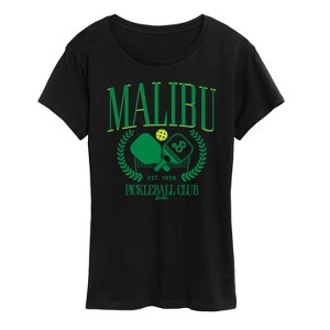 Women's - Barbie - Malibu Pickleball Club Short Sleeve Graphic T-Shirt - 1 of 4