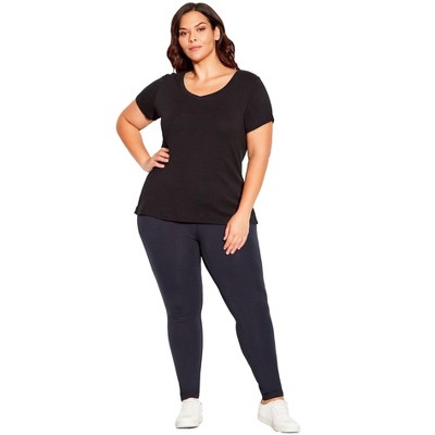 Avenue Women's Plus Size Petite High Rise Legging