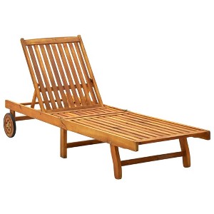 vidaXL Sun Lounger Solid Acacia Wood - 1 of 4