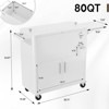Karl Home80 Qt Patio Cooler Cart With Cabinet And Foldable Side Table - 3 of 4