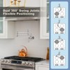 WOWOW Wall Mounted Pot Filler with Double Handle in Brushed Nickel - 3 of 4