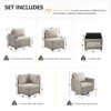 Outdoor Sectional Sofa Patio Furniture Sets with Thickened Cushions - 2 of 4