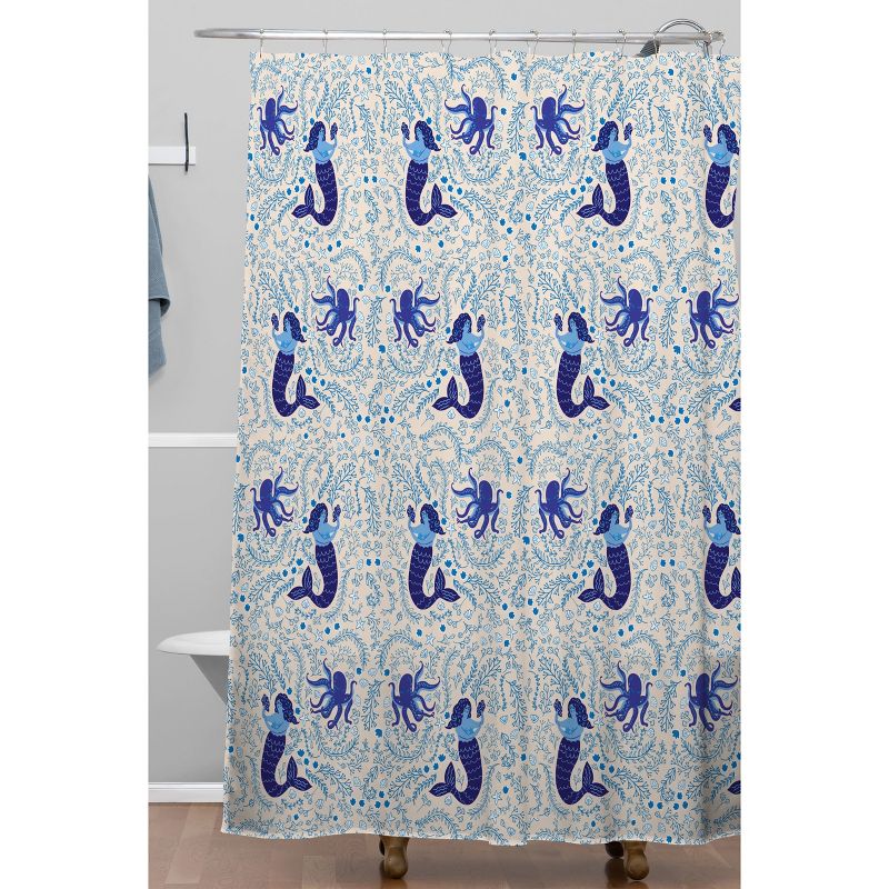 Ocean Creatures Shower Curtain Blue - Deny Designs, 3 of 7