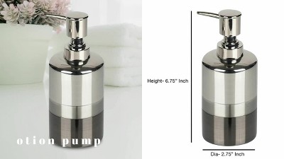 Triune 3-Tone Stainless Steel Bathroom Wastebasket, 10.5" High