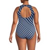 Lands' End Women's Tugless High Neck Portrait Back One Piece Swimsuit - 2 of 3