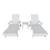WestinTrends Ashore Modern Poly Reclining Chaise Lounge Set with Side Table - 4 of 4