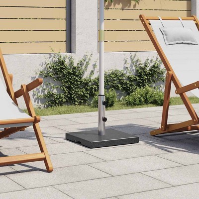 vidaXL Parasol Base Black Granite, Stainless Steel