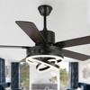 Bella Depot 52" Modern Silver Ceiling Fan with Light and Remote, DIY Shape Light - 3 of 4