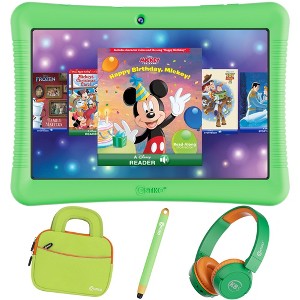 Contixo Kids 10" Tablet Bundle, 80 Disney eBooks, Bluetooth Headphones, Case & Stylus - Parental Controls - 1 of 4